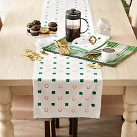 DII® 72" Clover Horseshoe Printed Table Runner