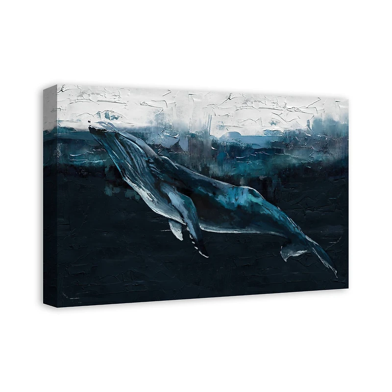 Deep Whale 24" x 16" Canvas Wall Art