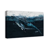 Deep Whale 24" x 16" Canvas Wall Art
