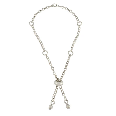 9" Rhodium Slider Charm Bracelet by Bead Landing®