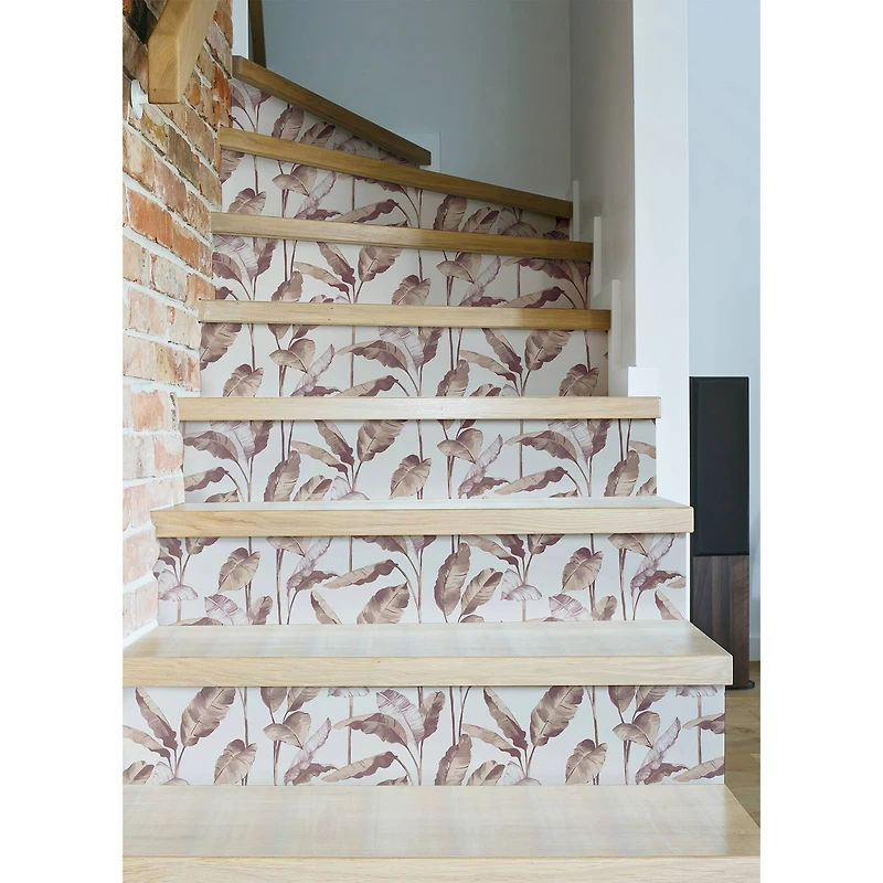 NuWallpaper Mauve Banana Leaf Peel & Stick Wallpaper