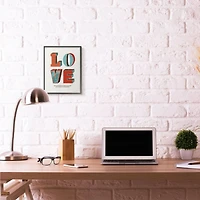 Stupell Industries Love Inspirational Wall Art in Black Frame