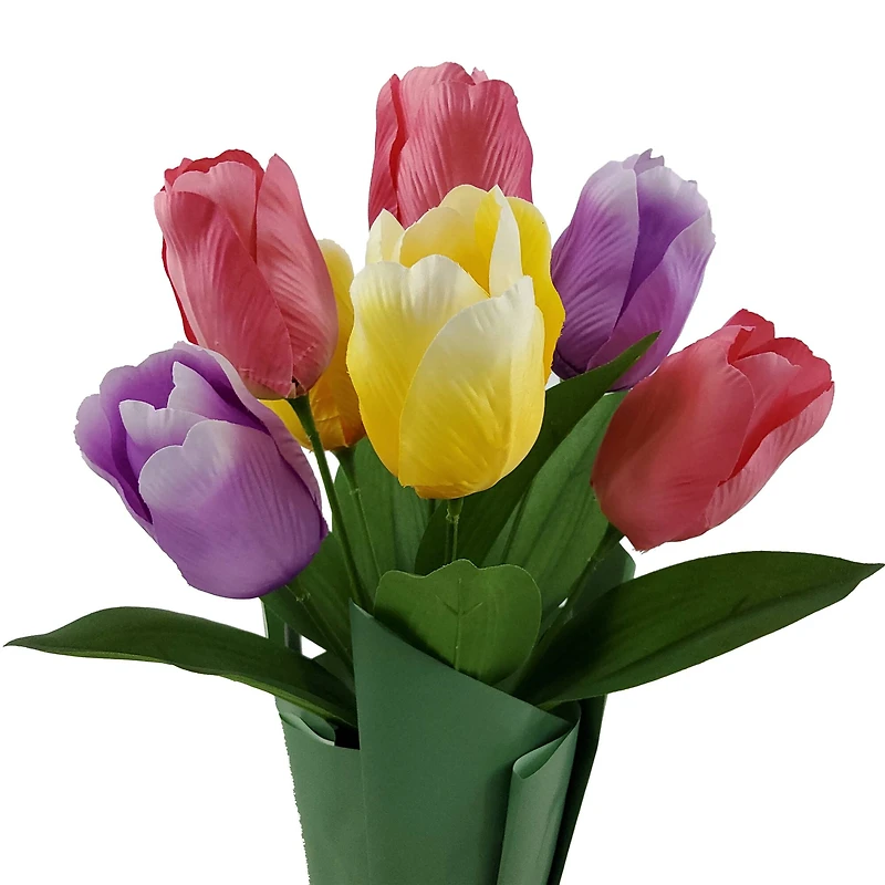 14" Lavender, Pink, & Yellow Potted Tulip by Ashland®