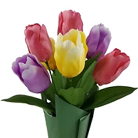 14" Lavender, Pink, & Yellow Potted Tulip by Ashland®