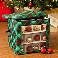 Honey Can Do Plaid 48ct. Ornament Storage Cube