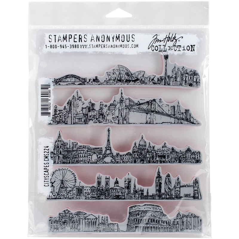Stampers Anonymous Tim Holtz® Cityscapes Cling Stamp Set