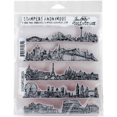 Stampers Anonymous Tim Holtz® Cityscapes Cling Stamp Set