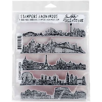 Stampers Anonymous Tim Holtz® Cityscapes Cling Stamp Set