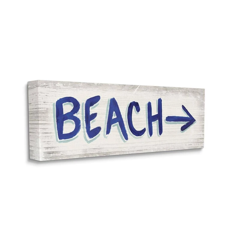 Stupell Industries Beach This Way Arrow Canvas Wall Art