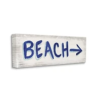 Stupell Industries Beach This Way Arrow Canvas Wall Art