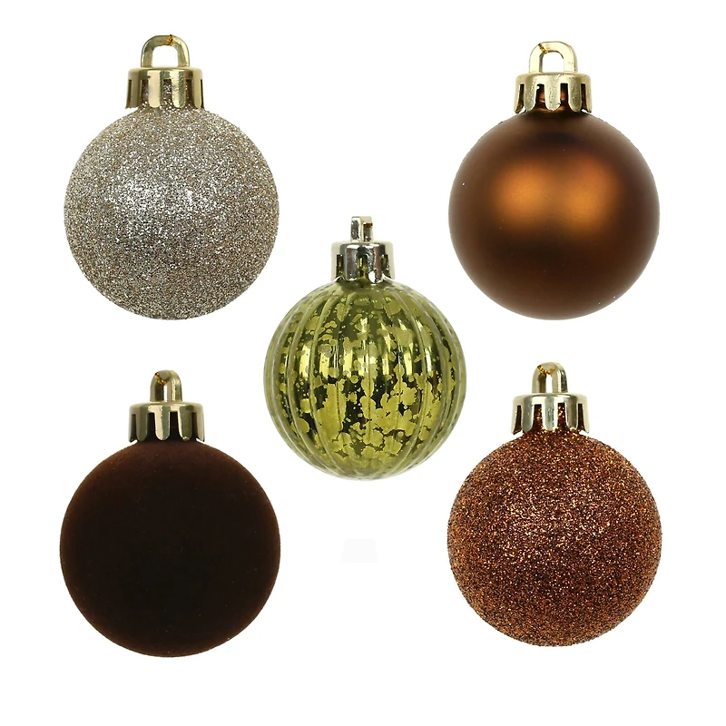 7 Pack 1.5" Gingerbread Forest Shatterproof Ball Ornaments by Ashland®