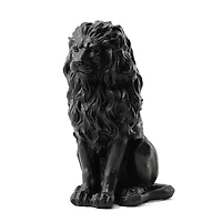 Glitzhome® 21" Black Sitting Lion Garden Statue