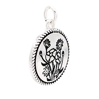 Silver Plated Antique Flowers Charm by Bead Landing™