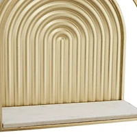 CosmoLiving by Cosmopolitan Gold Contemporary Metal Wall Shelf