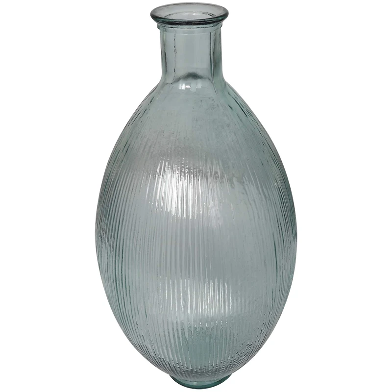 23" Clear Ribbed Spanish Bottle Vase