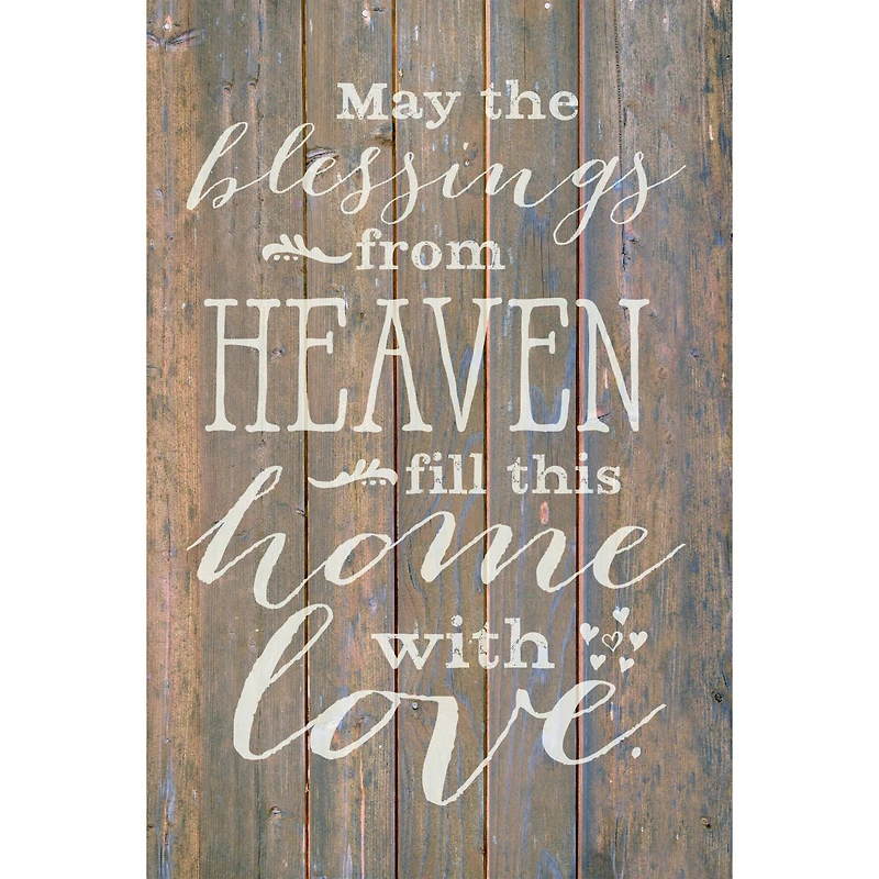 May The Blessings From Heaven Wood Plaque