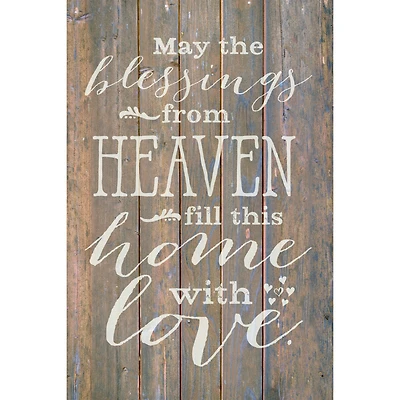 May The Blessings From Heaven Wood Plaque