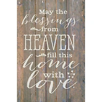 May The Blessings From Heaven Wood Plaque