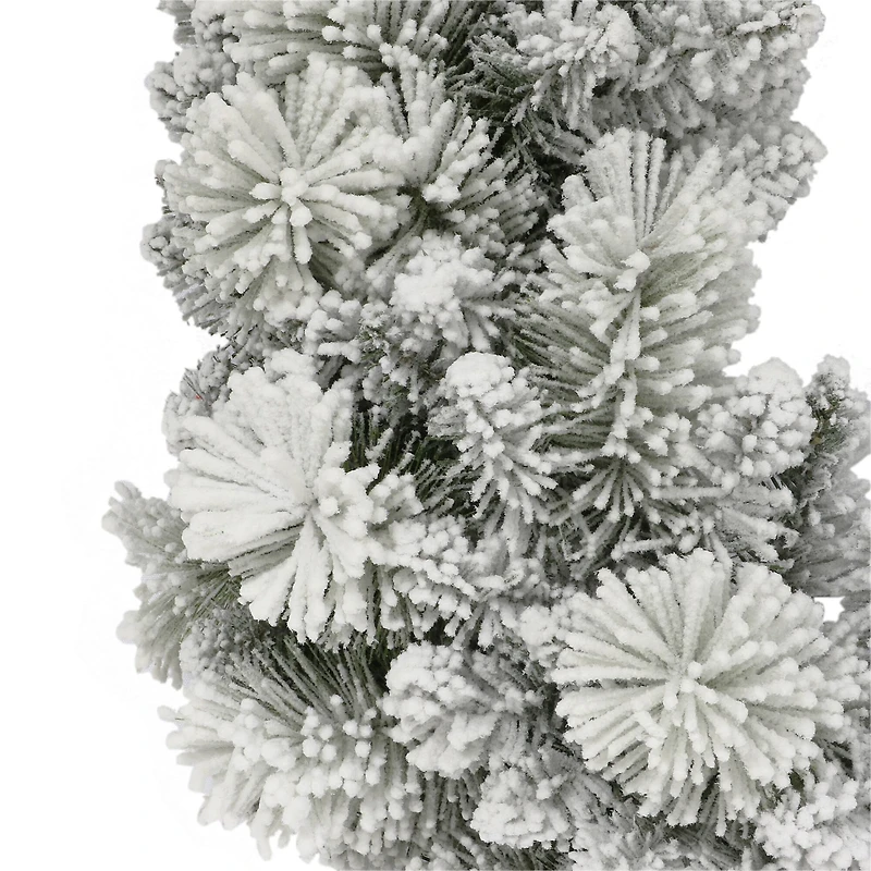 32" Flocked Spruce Wreath