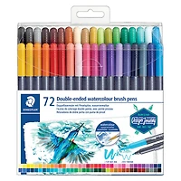 Staedtler® 72 Color Double-Ended Watercolor Brush Pen Set