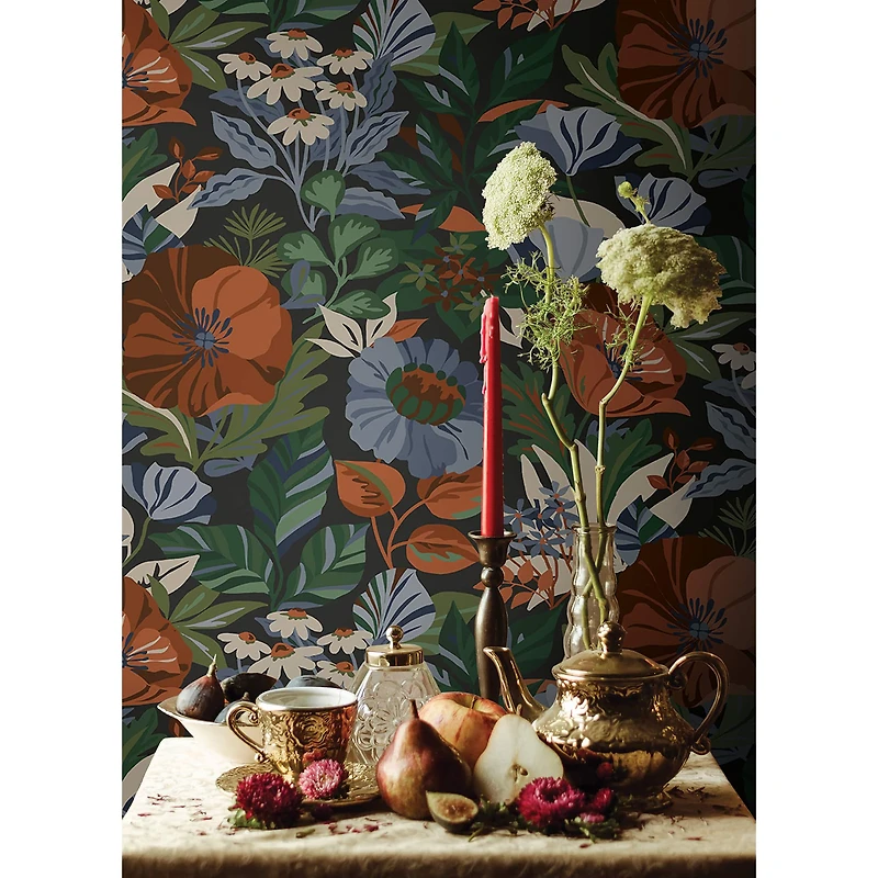 RoomMates Poppy Fields Peel & Stick Wallpaper