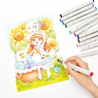 Dual Tip Jewel Tone Sketch Marker Set by Artist's Loft™