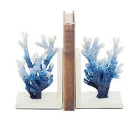 7" Coral Metal Bookend Set