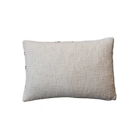 Hello Honey® 24" x 16" Red & Natural Ho Ho Ho Woven Cotton Slub Lumbar Pillow