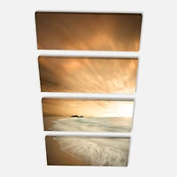 Designart - Beautiful Brown Beach at Sunset