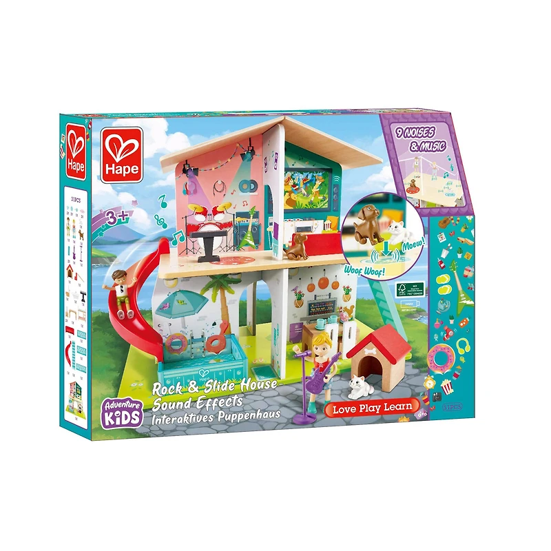 Hape Rock & Slide Dollhouse Set