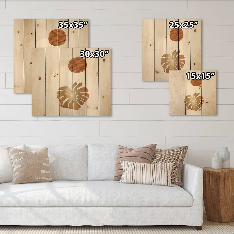 Designart - Tropical Palm Leaf & Abstract Geometry Shapes II