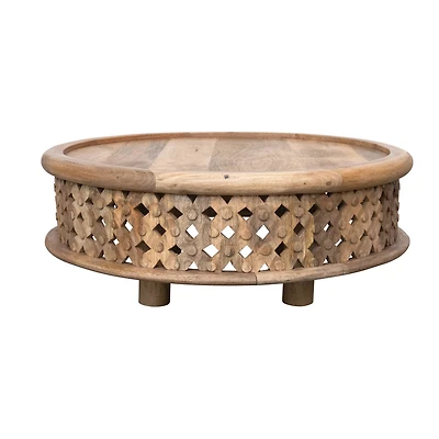 Hello Honey® Hand-Carved Mango Wood Coffee Table