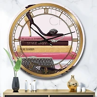 Designart Paris Glamorous Gold Style I Wall Clock