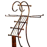 47" Brass Metal Traditional Wine Holder Rack