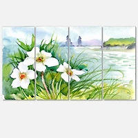 Designart - Blooming Flowers on Summer River