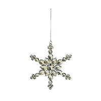 Hello Honey® 7" Silver Snowflake Acrylic Jewel & Metal Ornament