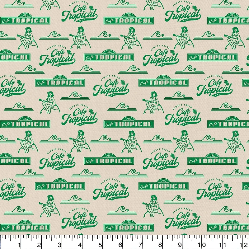 Schitt's Creek Café Tropical Precut Cotton Fabric