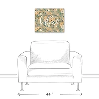 Feels Like Home Tropical Floral Canvas Wall Art