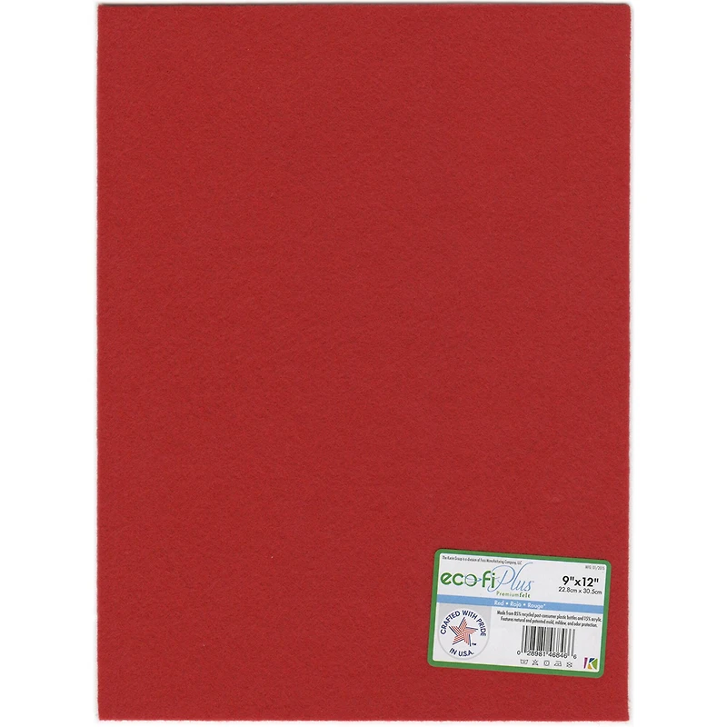 Kunin 9" x 12" Eco-Fi Plus Premium Felt Sheet, 12 Sheets