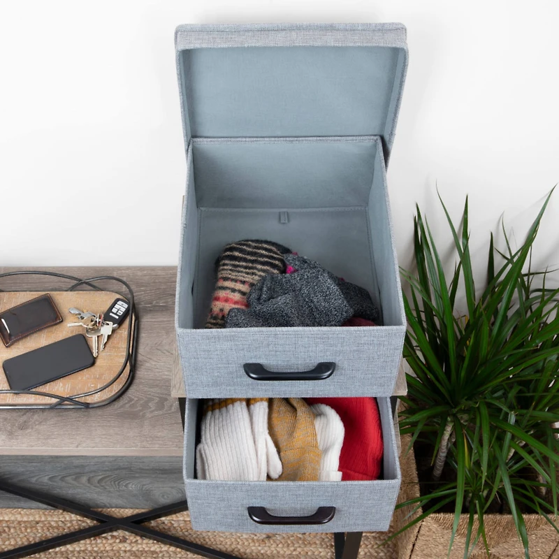 Household Essentials Stacking Storage Boxes Set