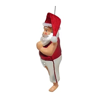 6.25" Yoga Pose Santa Glass Ornament by Ashland®