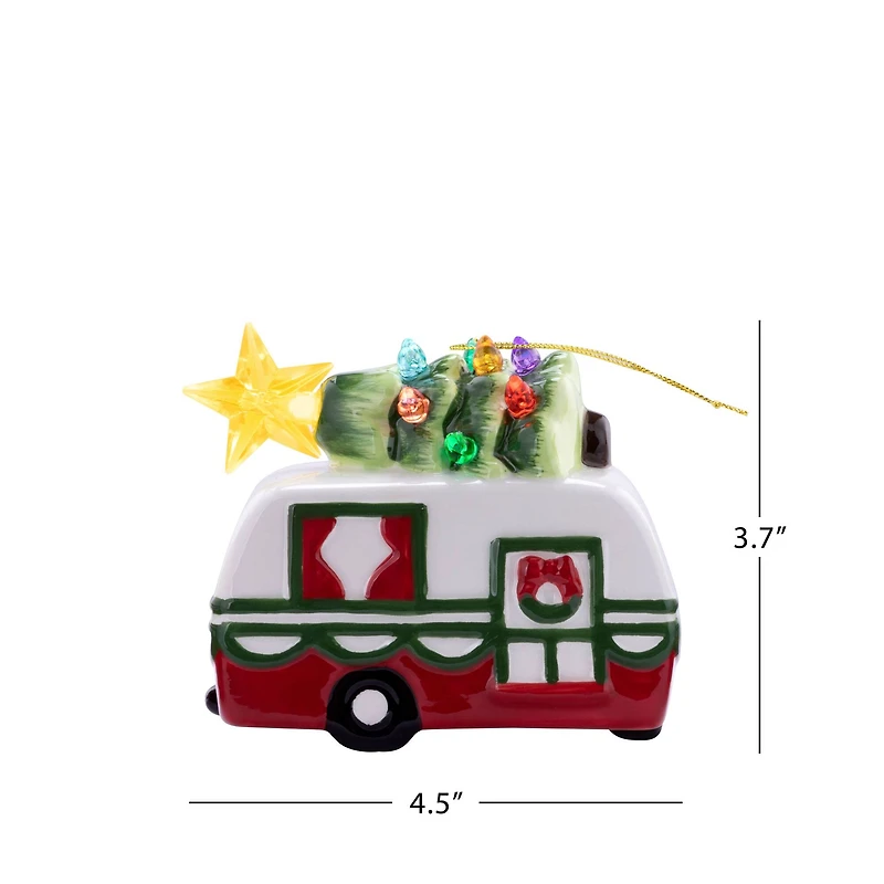 2ct. Ceramic Retro Vehicle Ornaments