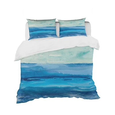 Designart 'Out to Sea' Geometric Bedding Set