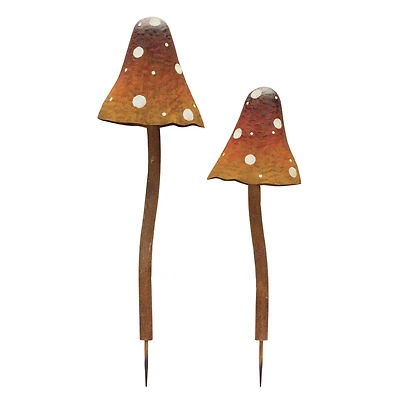 Iron Mushroom Stake Set