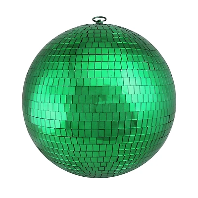 12" Green Mirrored Glass Disco Christmas Ball Ornament