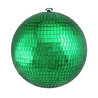12" Green Mirrored Glass Disco Christmas Ball Ornament