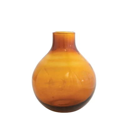 Hello Honey® Bloomingville 7.5" Amber Minimalist Glass Vase