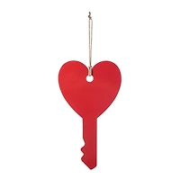 Glitzhome® 14" Valentine's Wooden Key-Shaped Door Hanger