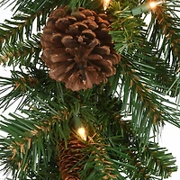 9' x 10" Pre-lit Pine Cone Artificial Christmas Garland with 50 Clear Lights-UL