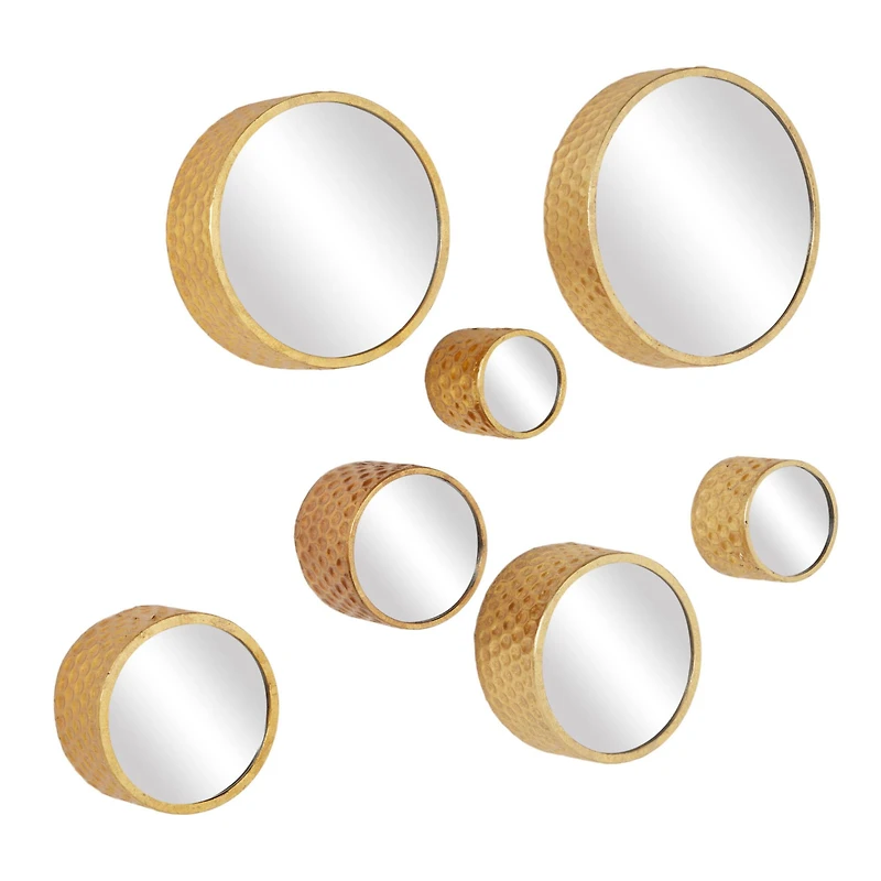 CosmoLiving by Cosmopolitan Gold Metal Glam Wall Mirrors Set